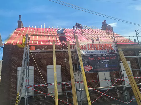 Rénovation couverture ardoise Bertry
