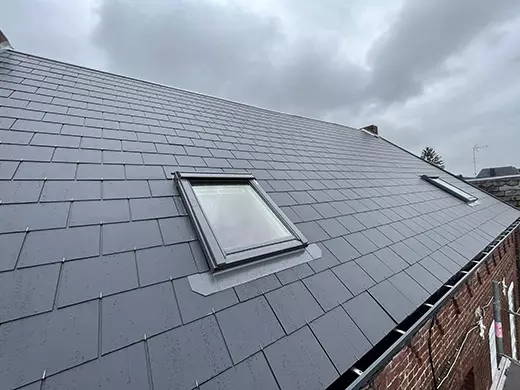 Rénovation couverture ardoise – Ets Lefebvre secteur Cambrésis - pose de Velux